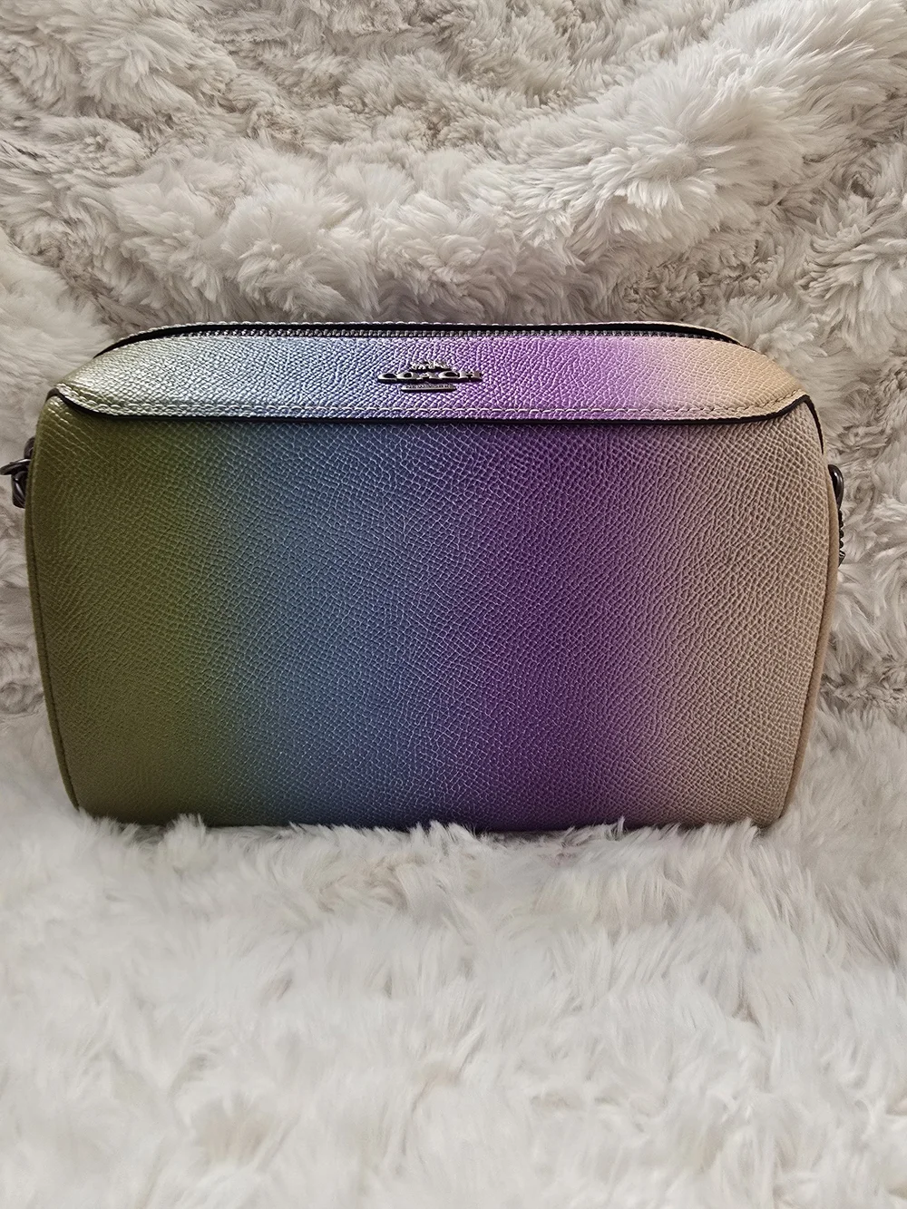 Coach Ombre Rainbow Leather Crossbody Bag - Picture 1 of 8